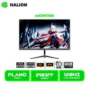 MONITOR HALION 24 HS2403FF PLANO IPS 120HZ FHD
