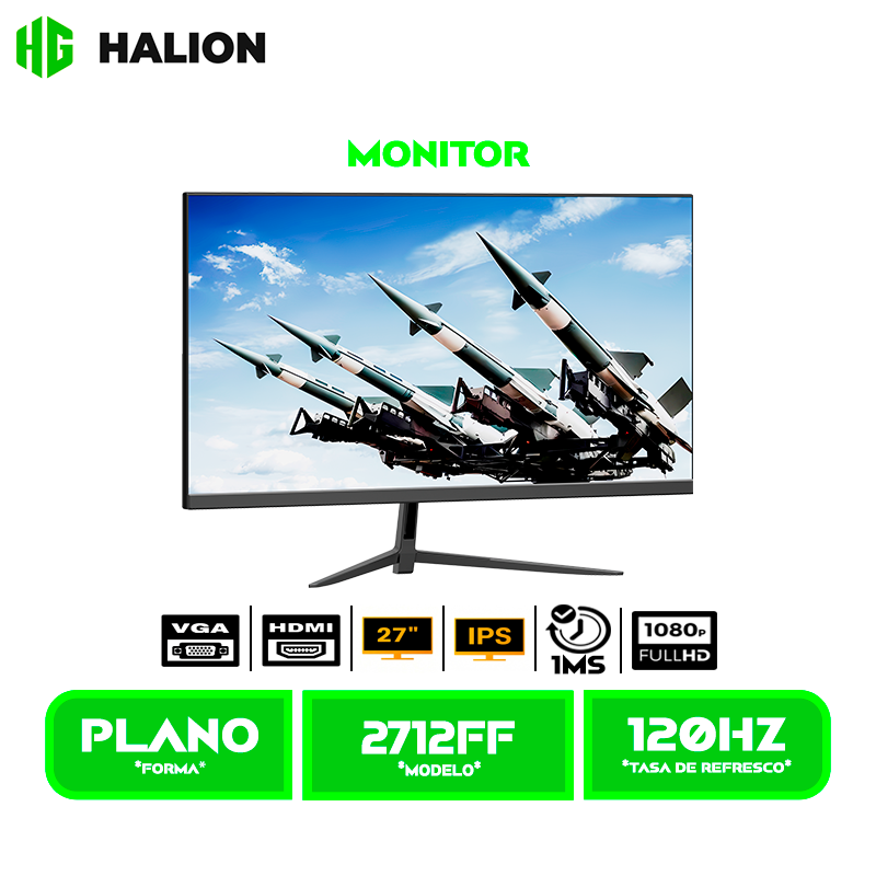 MONITOR HALION HS 2712FF, 27" IPS, FHD, 120Hz, 1ms, FreeSync