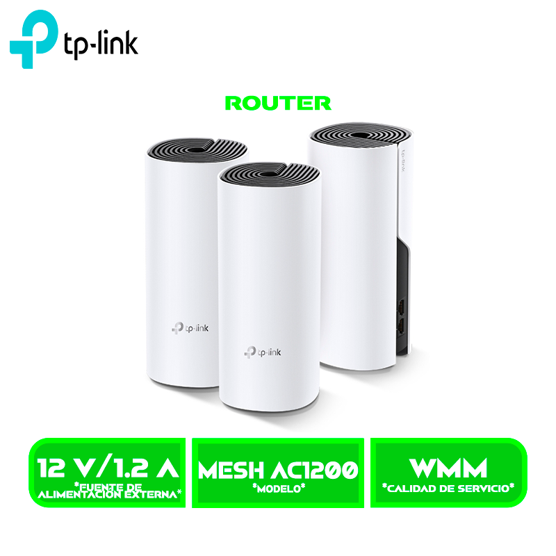 TP-LINK DECO M4 3 PACK SISTEMA Wi-Fi, 5 GHz, 2,4 GHz MESH AC1200 (DECO M4(3PACK))