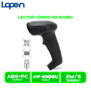 LECTOR DE CODIGO DE BARRA LOPEN LN-AW-6900U 2D-UBS