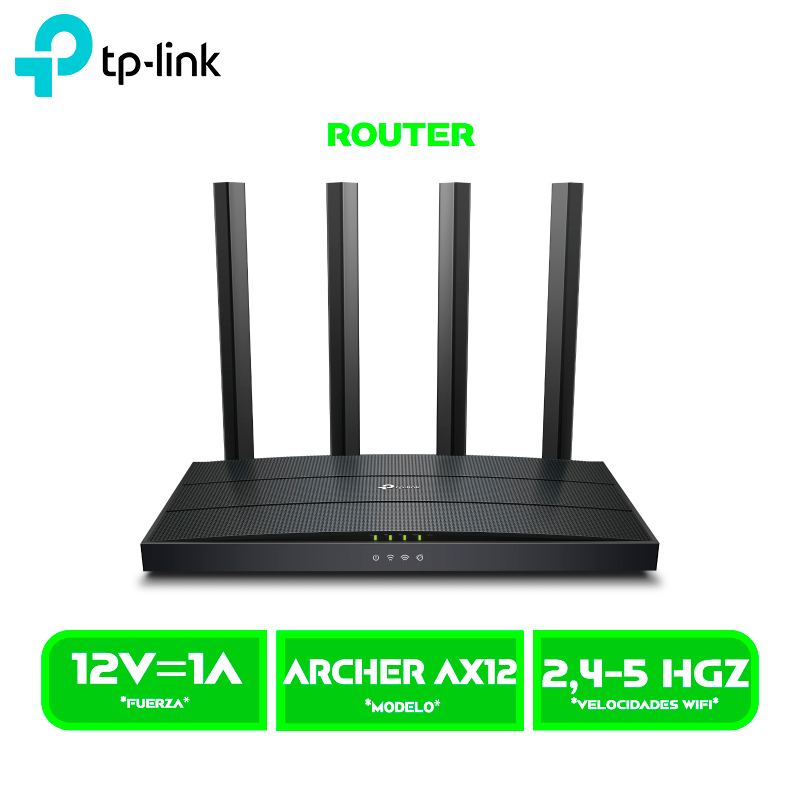ROUTER TP-LINK ARCHER AX12 AX1500 WI-FI 6 GIGABIT (ARCHER AX12)