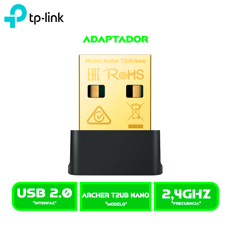 ADAPTADOR USB WIFI TP LINK ARCHER T2UB NANO AC600 BLUETOOTH 4.2