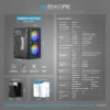 CASE ENKORE GAMER ENC 3003R 230W, 2FAN 12CM ARGB