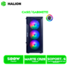 CASE GAMER HALION MARTE CR28 C/ FUENTE 500W NEGRO MALLA PANEL VIDRIO TEMPLADO 4 COOLER FAN LED RAINBOW