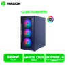 CASE GAMER HALION MARTE CR28 C/ FUENTE 500W NEGRO MALLA PANEL VIDRIO TEMPLADO 4 COOLER FAN LED RAINBOW