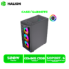 CASE GAMER HALION GEMINIS CR30 VIDRIO TEMPLADO, 500W, X4 LED RAINBOW