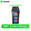 CASE GAMER HALION TAURO CR33 500W V/TEMPLADO 4 LED ARGB BLACK