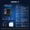 CASE MICRONICS CROSSWORTH MIC FC1002 USB 3.0, 2FAN ARGB SIN FUENTE VIDRIO TEMPLADO MID TOWER BLACK