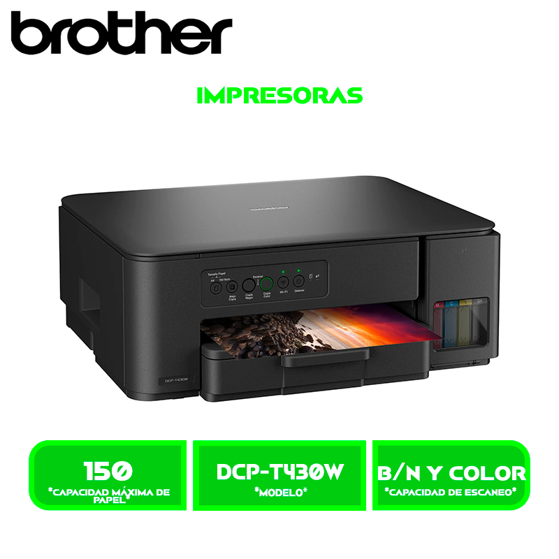 IMPRESORA MULTIFUNCIONAL BROTHER DCP-T430W WI-FI
