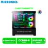 CASE MICRONIC, ICUBE MIC GC800-6 GAMER 6 FAN ARGB SIN FUENTE VIDRIO TEMPLADO BLACK