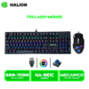TECLADO+MOUSE HALION PEGASO MECANICO (HA-861C) RAINBOW MOUSE 7200 DPI RGB