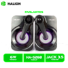 PARLANTE HALION GAMER USB 2.0 HA-S260, 7 COLORES LED