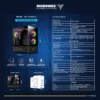 CASE MICRONIC, ICUBE MIC GC800-6 GAMER 6 FAN ARGB SIN FUENTE VIDRIO TEMPLADO BLACK