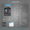 CASE ENKORE INSPIRE ENK C3002W BLACK 3FAN ARGB SIN FUENTE VIDRIO TEMPLADO MID TOWER