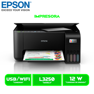 IMPRESORA MULTIFUNCIONAL EPSON ECO TANK L3250 WIFI
