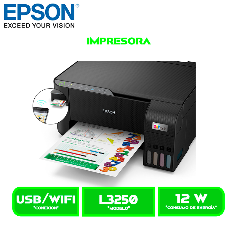 L3250 3 IMPRESORA MULTIFUNCIONAL EPSON ECO TANK L3250 WIFI