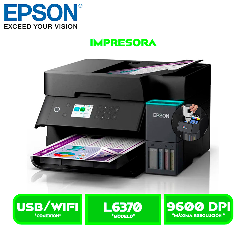 L6370 1 IMPRESORA MULTIFUNCIONAL EPSON ECOTANK L6370 ETHERNET WIFI/ DUPLEX/ ADF