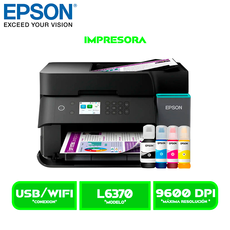 L6370 IMPRESORA MULTIFUNCIONAL EPSON ECOTANK L6370 ETHERNET WIFI/ DUPLEX/ ADF