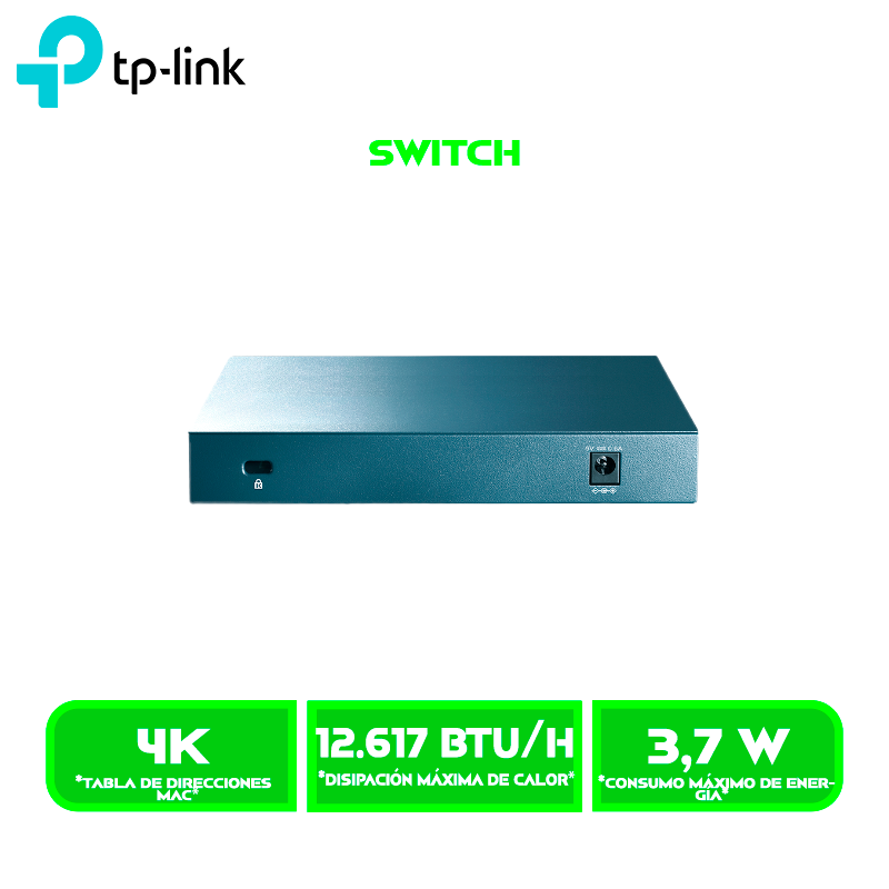 SWITCH TP-LINK LS108G 8 PUERTOS, 10/100/1000 MBPS, GIGABIT, (TL-LS108G)