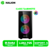 CASE HALION LUNA P25, 3 COOLER RGB, V/TEMPLADO SIN FUENTE