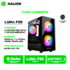 CASE HALION LUNA P25, 3 COOLER RGB, V/TEMPLADO SIN FUENTE