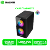 CASE HALION LUNA P25, 3 COOLER RGB, V/TEMPLADO SIN FUENTE
