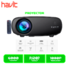 PROYECTOR HAVIT (PJ207) BLACK 160 ANSI 6000 LUMENES 2.69" LCD DISPLAY 1080P WIFI HDMI, AV CABLE C/