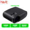 PROYECTOR HAVIT (PJ207) BLACK 160 ANSI 6000 LUMENES 2.69" LCD DISPLAY 1080P WIFI HDMI, AV CABLE C/