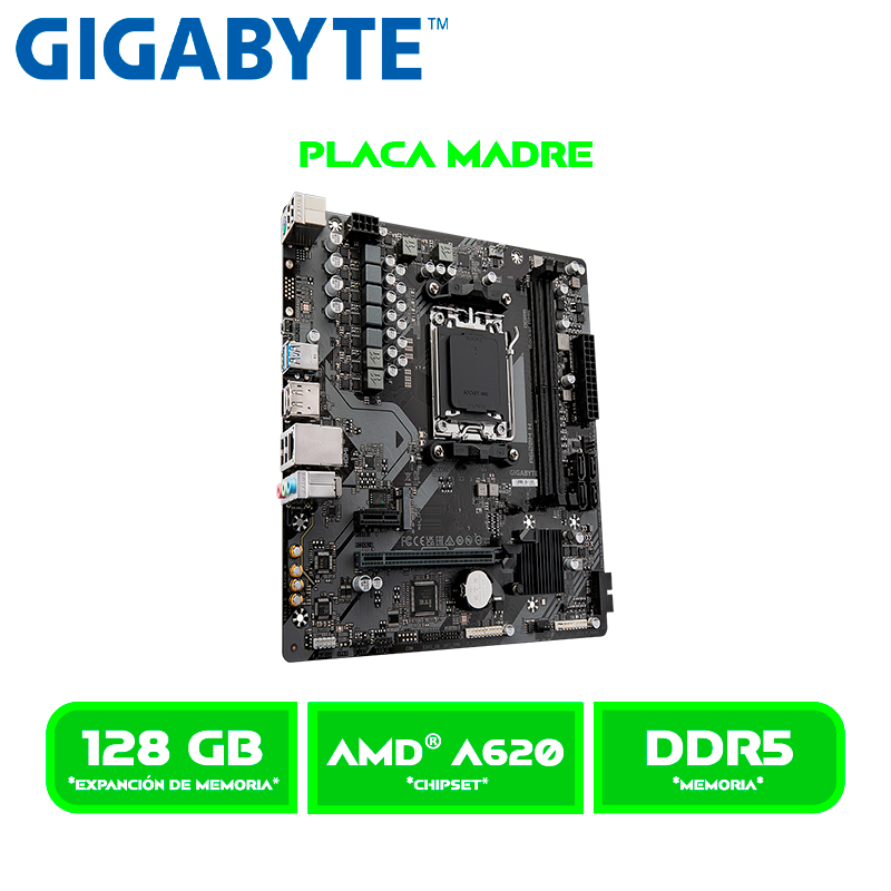PLACA GIGABYTE A620M H DDR5 AMD SOCKET AM5