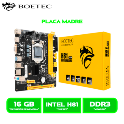 PLACA BOETEC H81 INTEL LGA 1150 DDR3