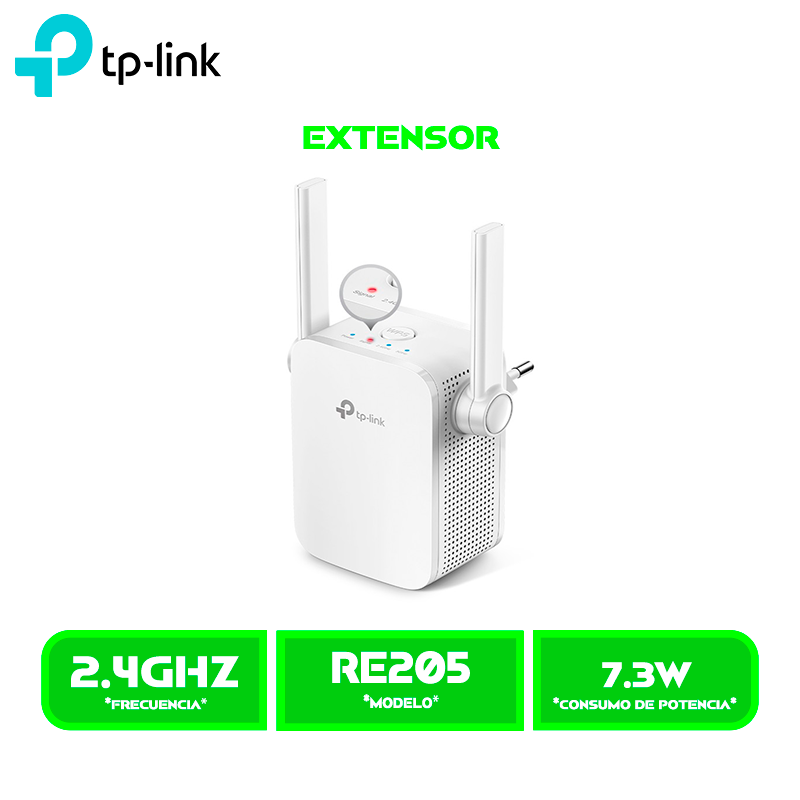 EXTENSOR DE RANGO TP-LINK RE205 AC750 ( RE205 ) WI-FI DUAL BAND