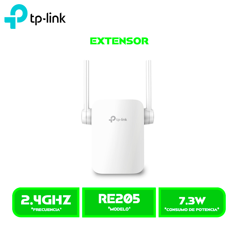 EXTENSOR DE RANGO TP-LINK RE205 AC750 ( RE205 ) WI-FI DUAL BAND
