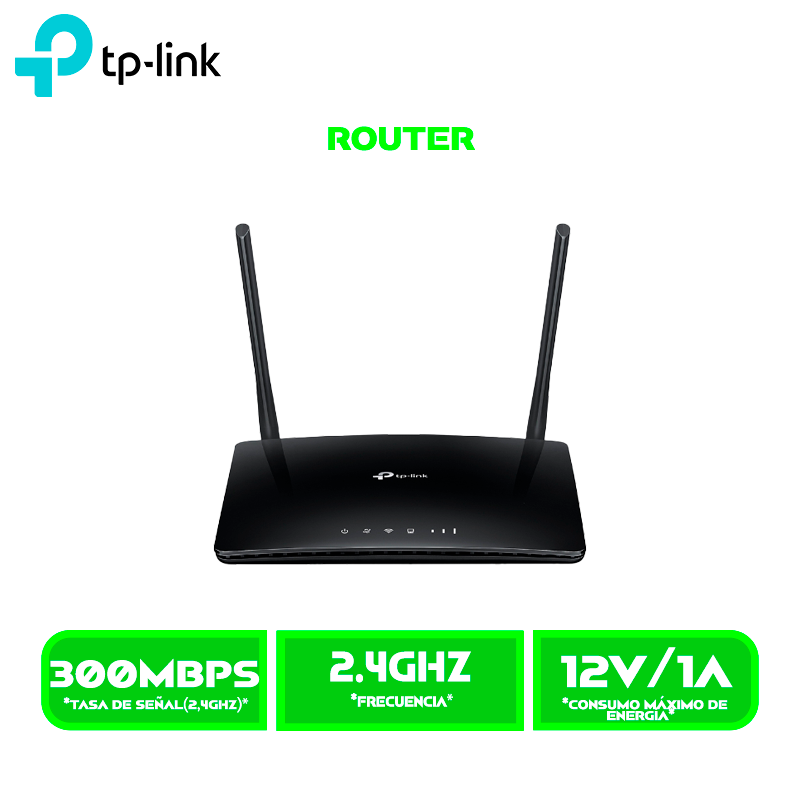 ROUTER TP-LINK TL-MR6400-APAC 4G LTE DSL 300MBPS WIRELESS