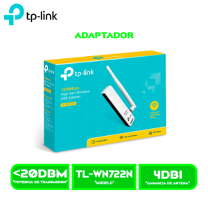 TL-WN722N 1 ADAPTADOR USB INALAMBRICO TP-LINK TL-WN722N 150 MBPS