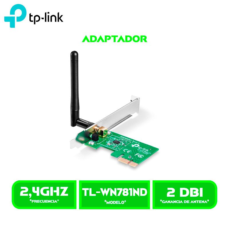 ADAPTADOR INALAMBRICO TP-LINK TL-WN781ND 300 MBPS PCI EXPRESS