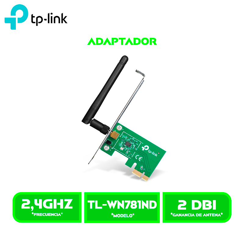 ADAPTADOR INALAMBRICO TP-LINK TL-WN781ND 300 MBPS PCI EXPRESS