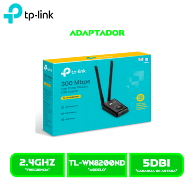 ADAPTADOR USB INALAMBRICO TP-LINK TL-WN8200ND 300MBPS