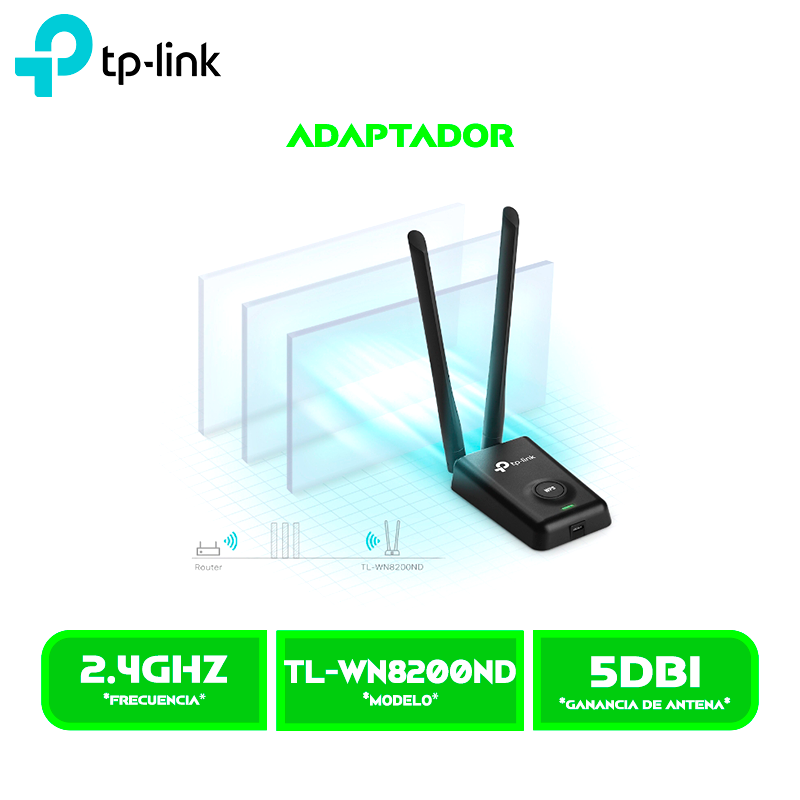 ADAPTADOR USB INALAMBRICO TP-LINK TL-WN8200ND 300MBPS