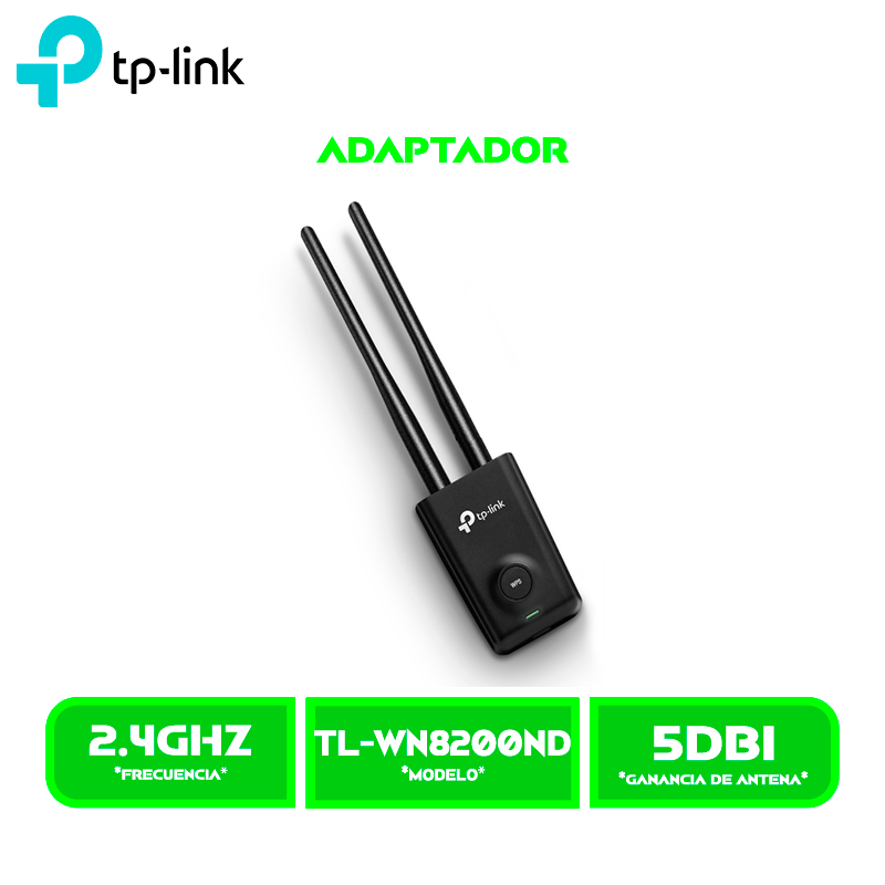 ADAPTADOR USB INALAMBRICO TP-LINK TL-WN8200ND 300MBPS