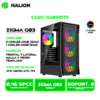 CASE GAMER HALION DATAONE ZIGMA G03 MALLA VIDRIO TEMPLADO, S/FUENTE| 4 LED-RGB USB 3.0 BLACK