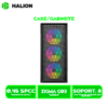 CASE GAMER HALION DATAONE ZIGMA G03 MALLA VIDRIO TEMPLADO, S/FUENTE| 4 LED-RGB USB 3.0 BLACK