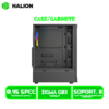CASE GAMER HALION DATAONE ZIGMA G03 MALLA VIDRIO TEMPLADO, S/FUENTE| 4 LED-RGB USB 3.0 BLACK