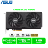 TARJETA DE VIDEO ASUS RTX 5060 DUAL GEFORCE 2 FANS 8GB GDDR7 OC NVIDIA DP/DP/DP/HDMI 128-BIT (DUAL-RTX5060-O8G-EVO)