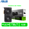 TARJETA DE VIDEO ASUS RTX 5060 DUAL GEFORCE 2 FANS 8GB GDDR7 OC NVIDIA DP/DP/DP/HDMI 128-BIT (DUAL-RTX5060-O8G-EVO)