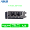 TARJETA DE VIDEO ASUS RTX 5060 DUAL GEFORCE 2 FANS 8GB GDDR7 OC NVIDIA DP/DP/DP/HDMI 128-BIT (DUAL-RTX5060-O8G-EVO)