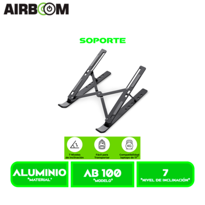 COOLER AIRBOOM PARA LAPTOP, (AB 100) PLEGABLE