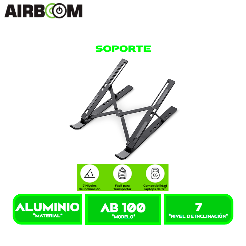 COOLER AIRBOOM PARA LAPTOP, (AB 100) PLEGABLE