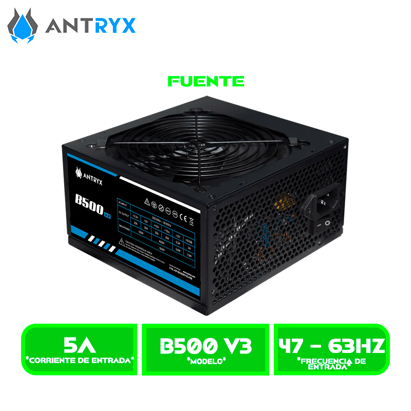 FUENTE DE PODER ANTRYX B500W V3 ATX 2.3