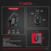AUDIFONO C/MICROFONO CYBERTEL ELEMENT 7.1 GAMER CBX H700 USB RGB