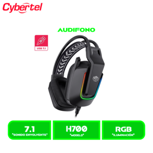 AUDIFONO C/MICROFONO CYBERTEL ELEMENT 7.1 GAMER CBX H700 USB RGB